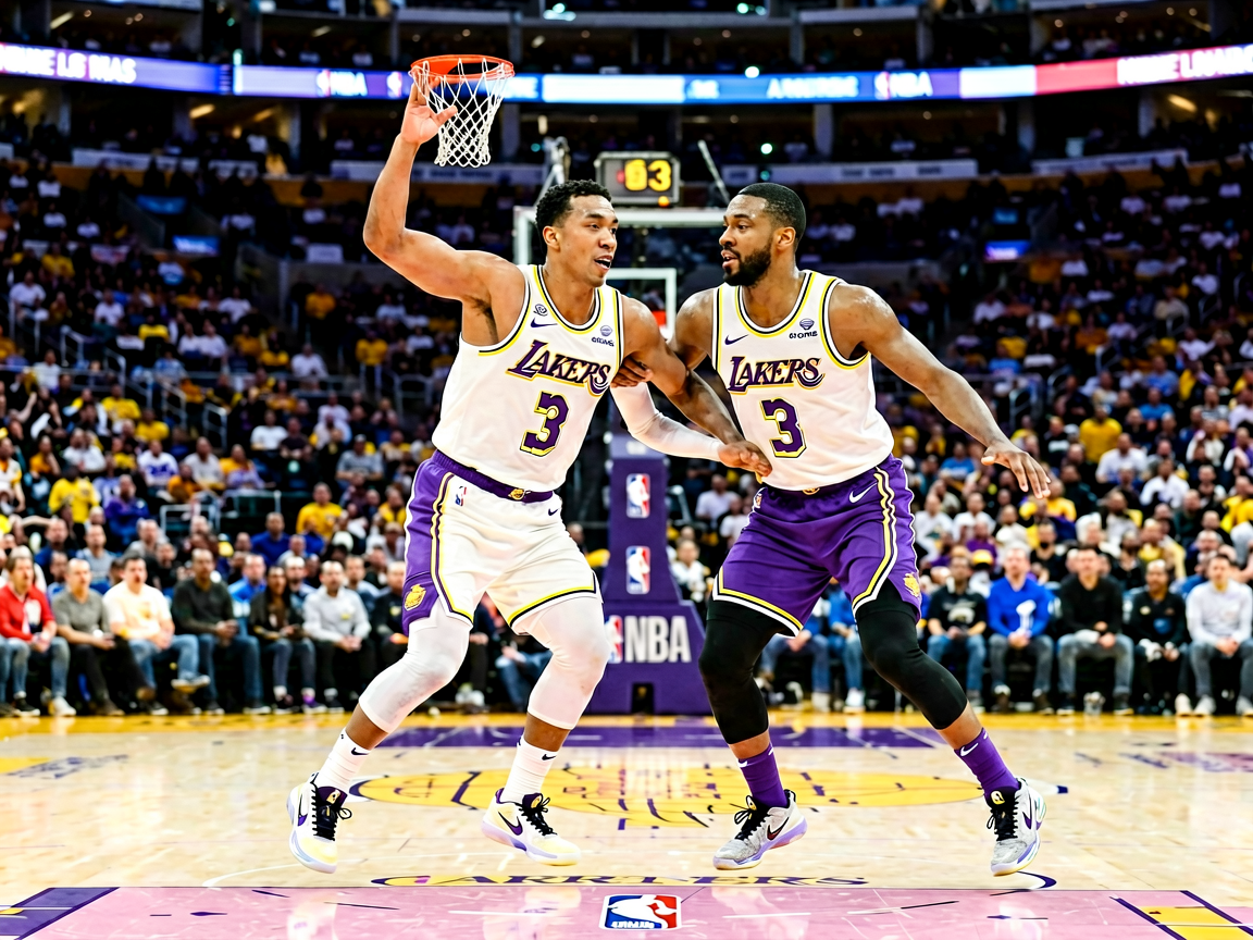 NBA湖人勇士比赛精彩对抗瞬间